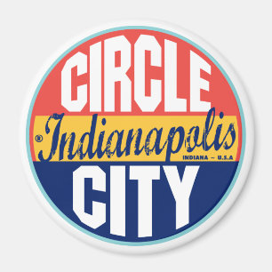 Indianapolis Vintage Label Magnet