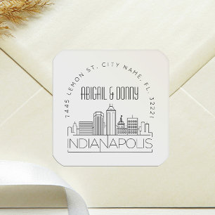 Indianapolis Wedding   Pre-Addressed Envelope Seal