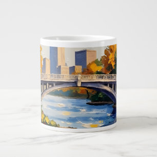 Indianapolis White Bridge Over the White River  Large Coffee Mug