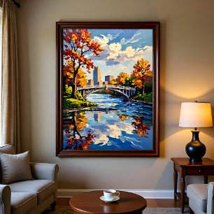 Indianapolis White Bridge Over the White River Photo Print
