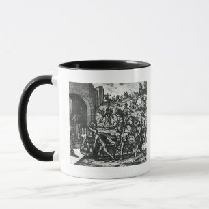 Indians bringing Balboa vases and gold objects Mug