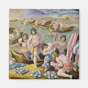 Indians diving for pearls, plate 93 from 'Venation Magnet