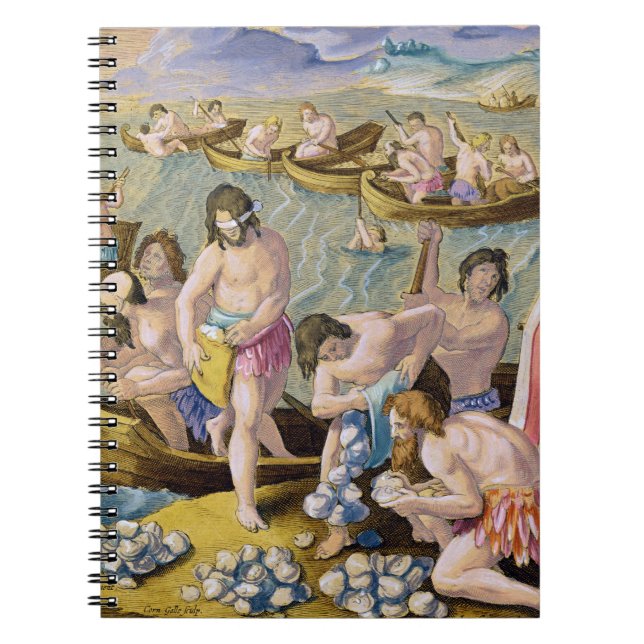 Indians diving for pearls, plate 93 from 'Venation Notebook (Front)