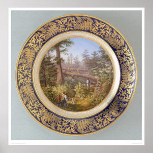 Indians in Sitka, Alaska Forest Plate (2953A) Poster