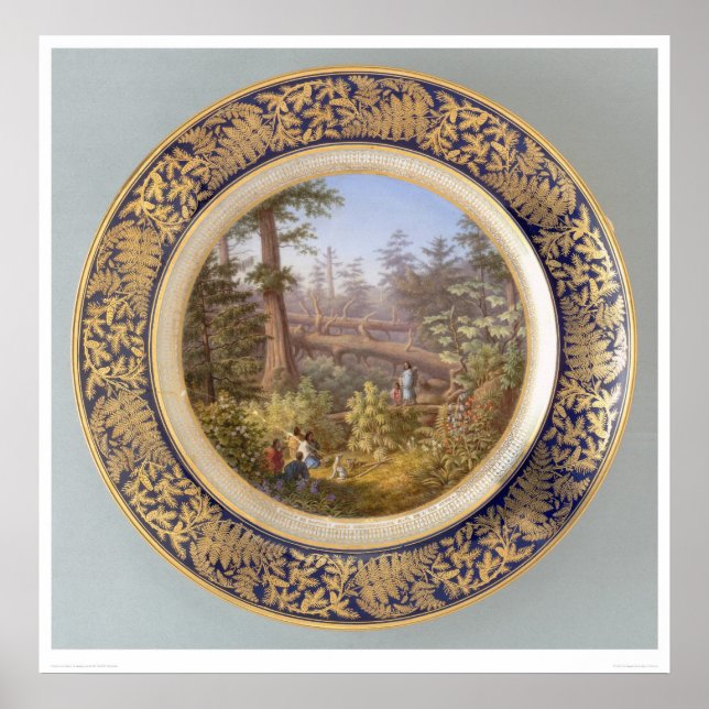Indians in Sitka, Alaska Forest Plate (2953A) Poster (Front)