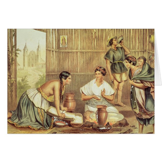 Indians Preparing Tortillas (Front Horizontal)