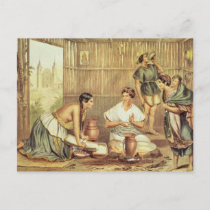 Indians Preparing Tortillas Postcard