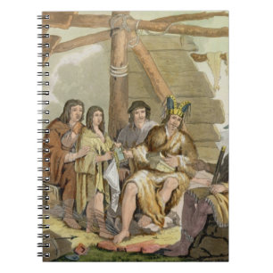 Indians trading with La Perouse in Canada (colour Notebook