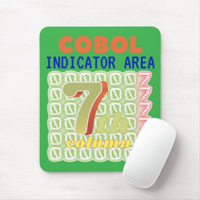 Indicator Area in Cobol Programming Mouse Pad (With Mouse)