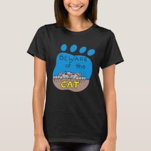 Indie Beware of Cat Paw Print T-Shirt