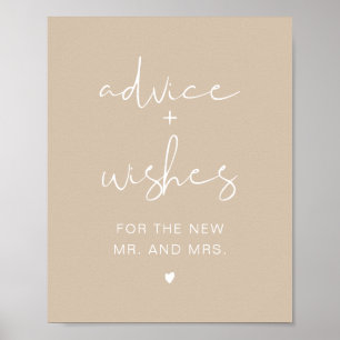 INDIE Bohemian Beige Advice & Wishes Sign