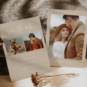  INDIE Bohemian Photo Save the Date Invitation