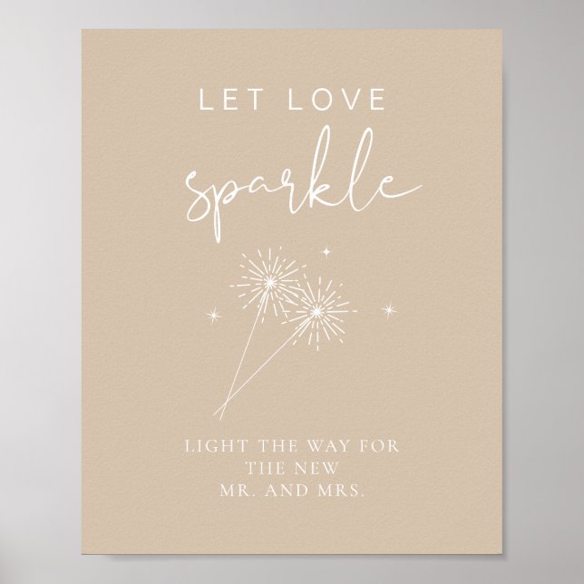 INDIE Bohemian Wedding Sparkler Send Off Poster (Front)