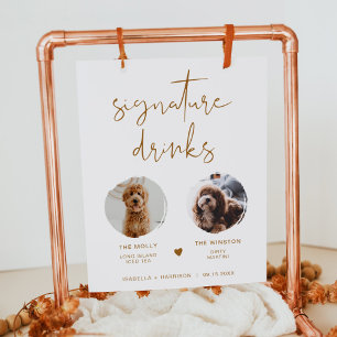 INDIE Boho 2 Photo Pet Signature Drink Poster
