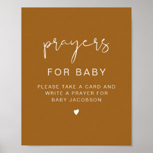 INDIE Boho Baby Shower Prayers for Baby Sign
