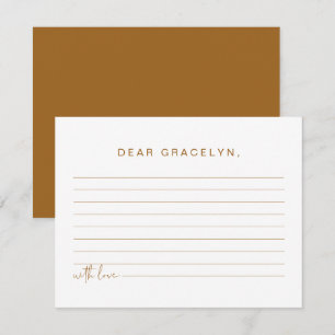 INDIE Boho Earth Tone Children's Time Capsule Encl Enclosure Card