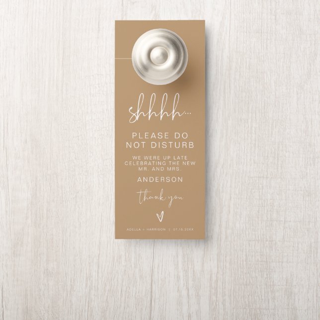 INDIE Boho Earth Toned Wedding Party Door Hanger (On Knob)