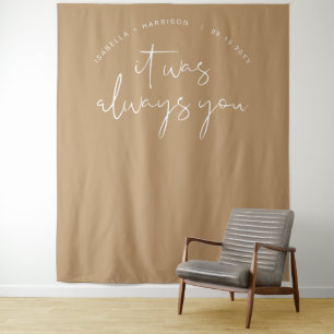 INDIE Boho Modern Wedding Photo Backdrop Tapestry