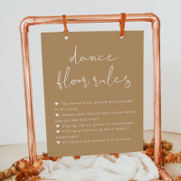 INDIE Boho Wedding Dance Floor Rules Sign