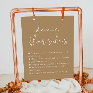 INDIE Boho Wedding Dance Floor Rules Sign