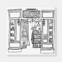 Indie Bookshop Fridge Magnet