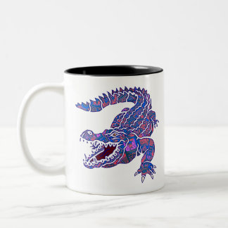 Indie crocodile - alligator Two-Tone coffee mug
