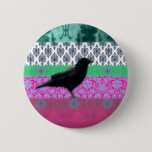 Indie Crow 6 Cm Round Badge