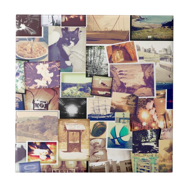Indie Photo Filter Hip Collage Tile (Front)