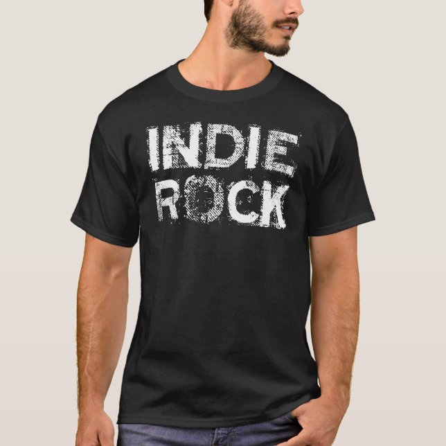 Indie Rock distressed bold logo design T-Shirt (Front)