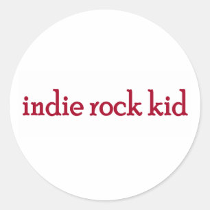 Indie Rock Kid Classic Round Sticker