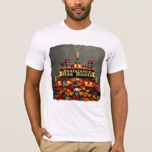 Indigenous Justice Tee   Zapotec Skull Protest Art