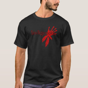 Indigenous Red Hand Native Indigenous Hand With Fe T-Shirt
