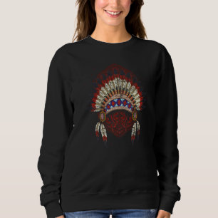 Indigenous Tribe Indian Headdress Native American Sweatshirt