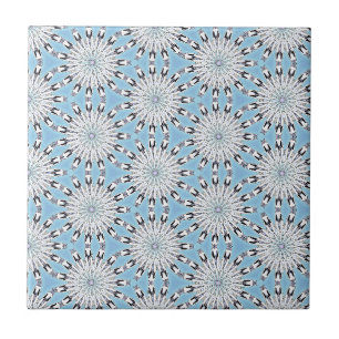 Indigenous Winter Bloom Ceramic Tile