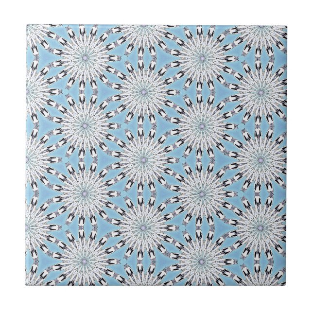 Indigenous Winter Bloom Ceramic Tile (Front)