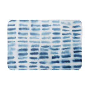 Indigio Watercolor Print Bath Mat