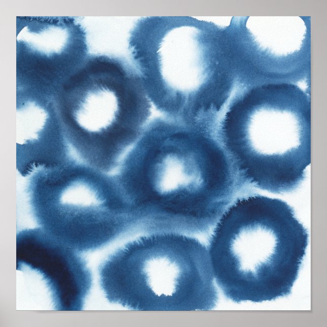 Indigio Watercolor Print Circles (Front)