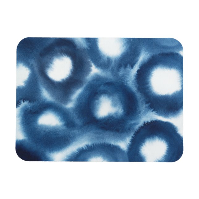 Indigio Watercolor Print Circles Magnet (Horizontal)
