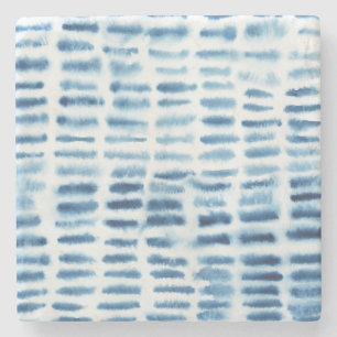 Indigio Watercolor Print Stone Coaster