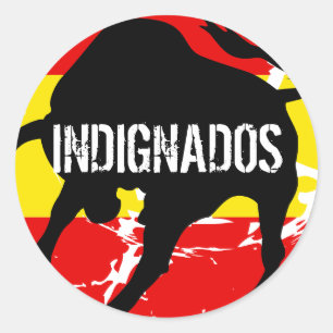 Indignados Classic Round Sticker