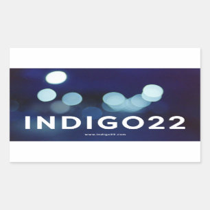 indigo22 rectangular sticker
