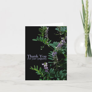 Indigo 3 Floral Sympathy Thank You Note Card