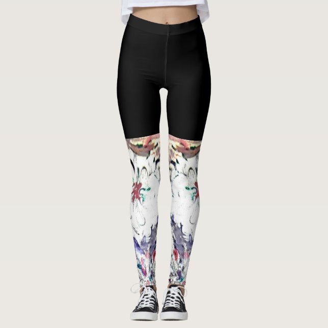 Indigo and Black Leggings (Front)