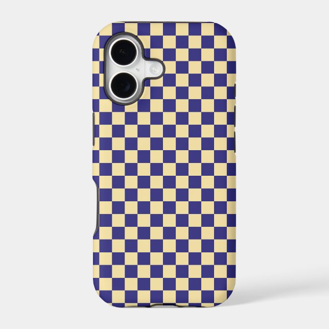 Indigo and butter checkerboard pattern (Back)