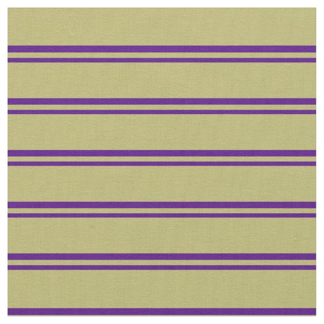 Indigo and Dark Khaki Coloured Pattern Fabric (Close Up)