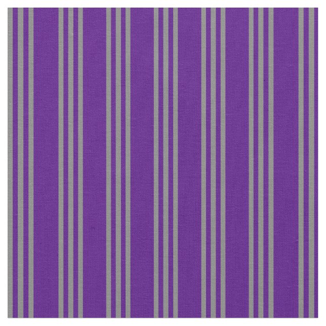 Indigo and Grey Striped Pattern Fabric (Close Up)