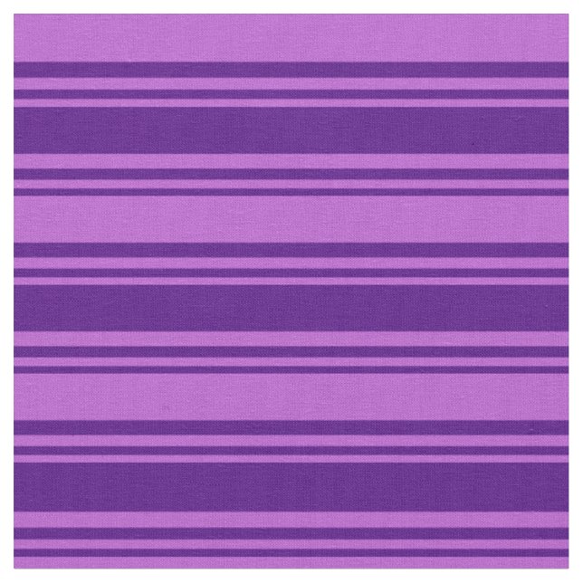 Indigo and Orchid Coloured Pattern of Stripes Fabric (Close Up)