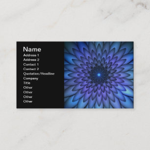 Indigo and Purple Abstract Flower Art Business Card