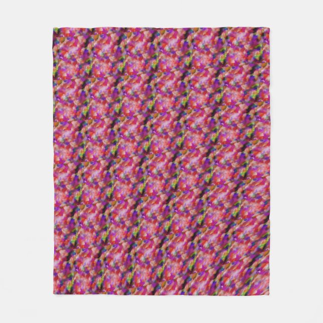 indigo and purple artwork fleece blanket (Front)