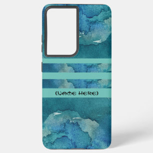Indigo and Teal Original Watercolor Phone Case